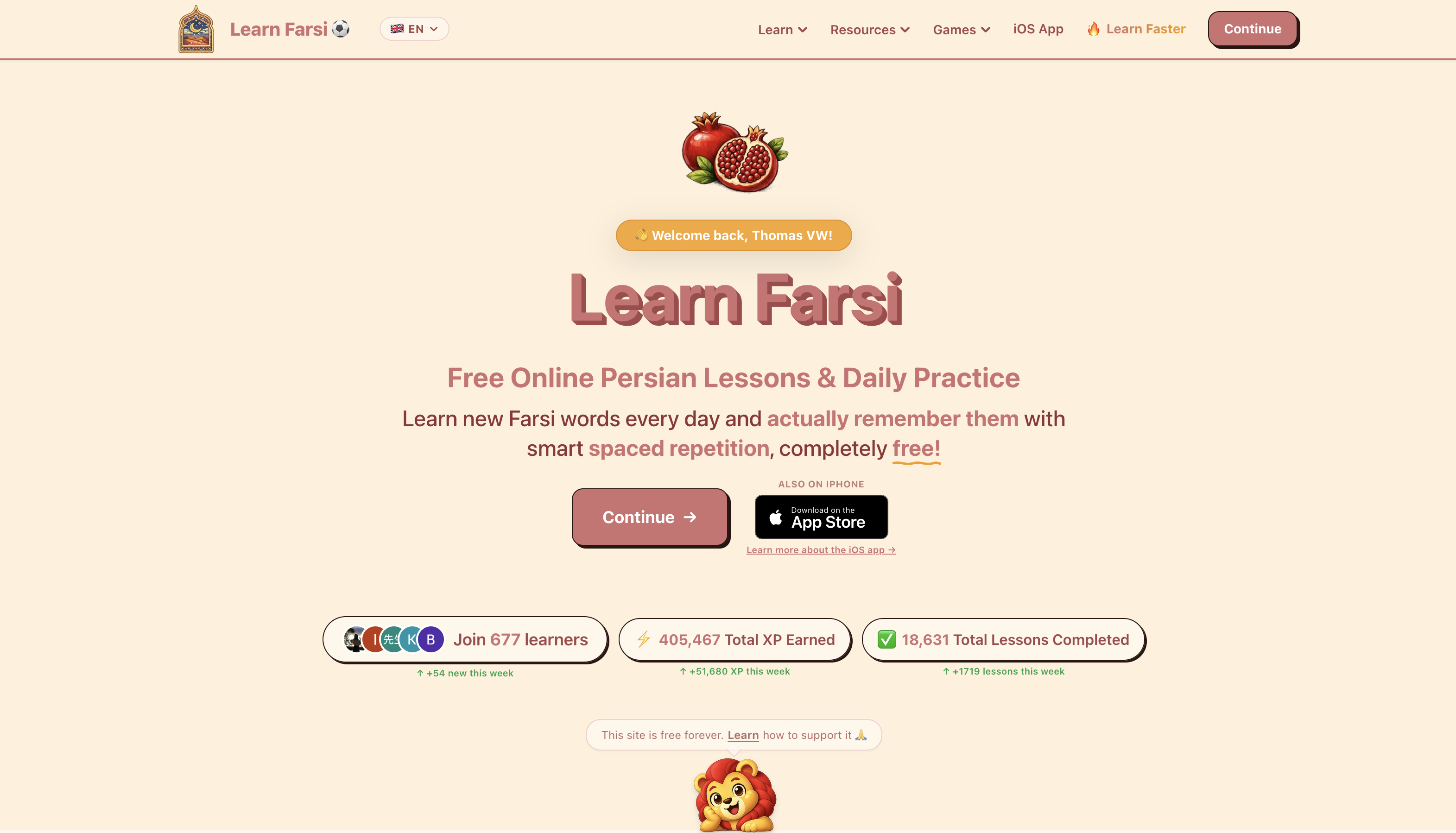 Learn Farsi screenshot 1