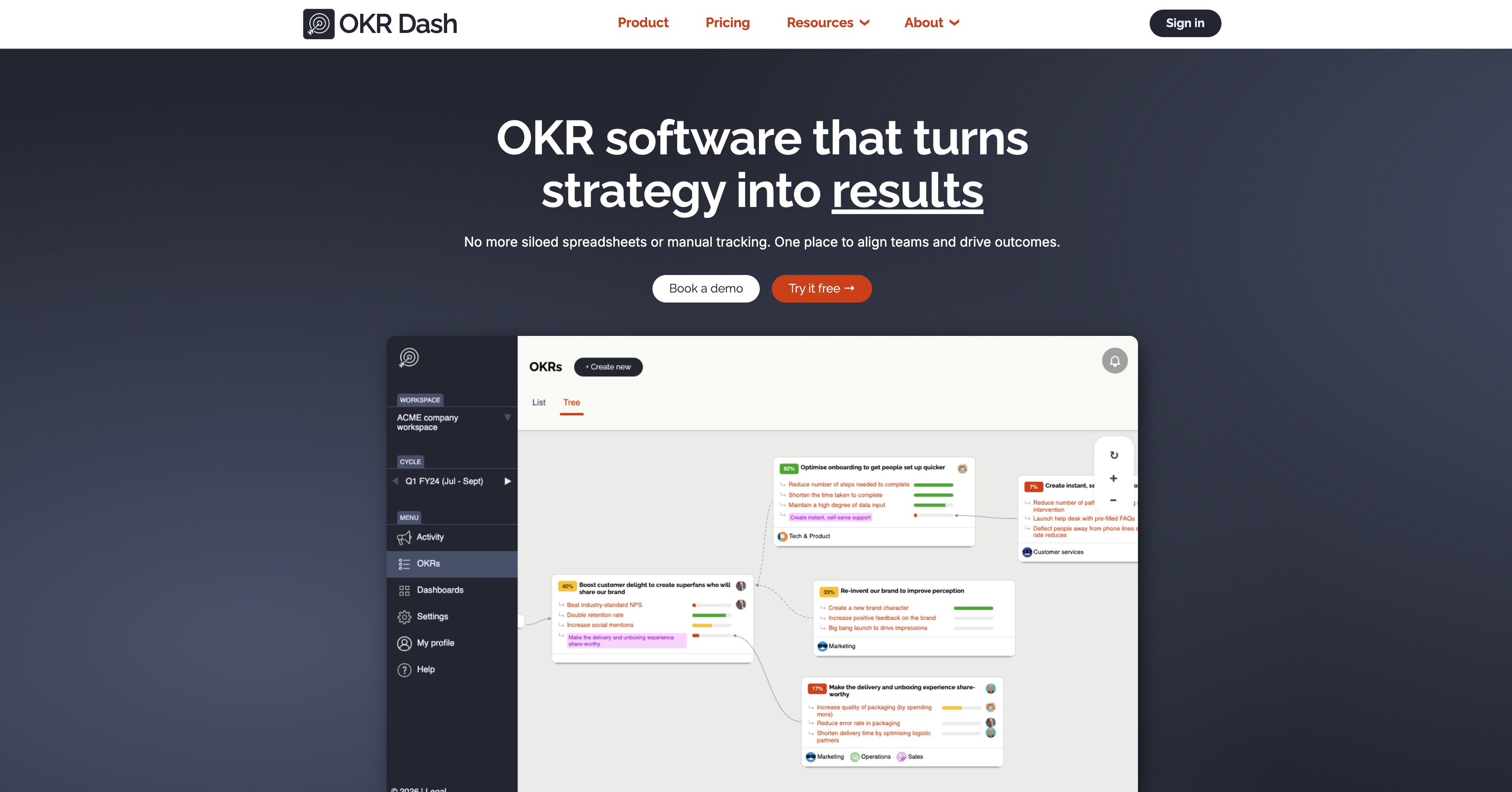 OKR Dash screenshot 1