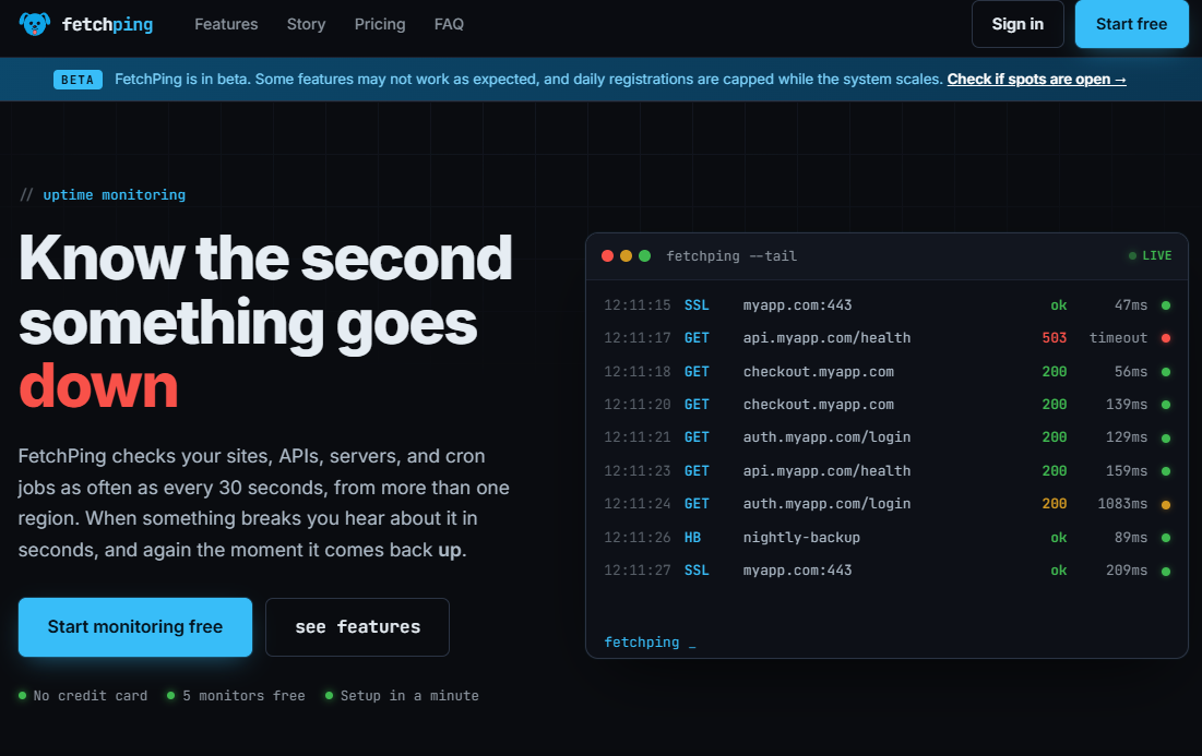 FetchPing screenshot 1