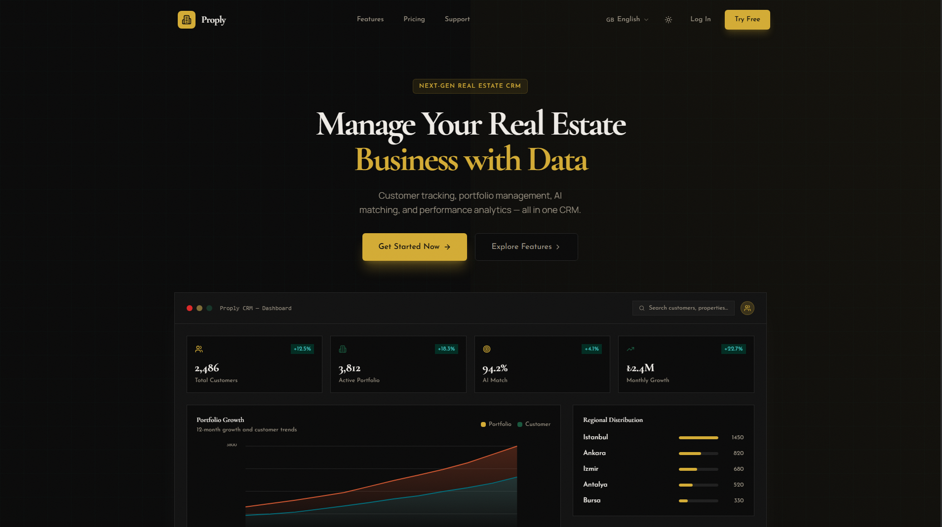 Proply CRM screenshot 1