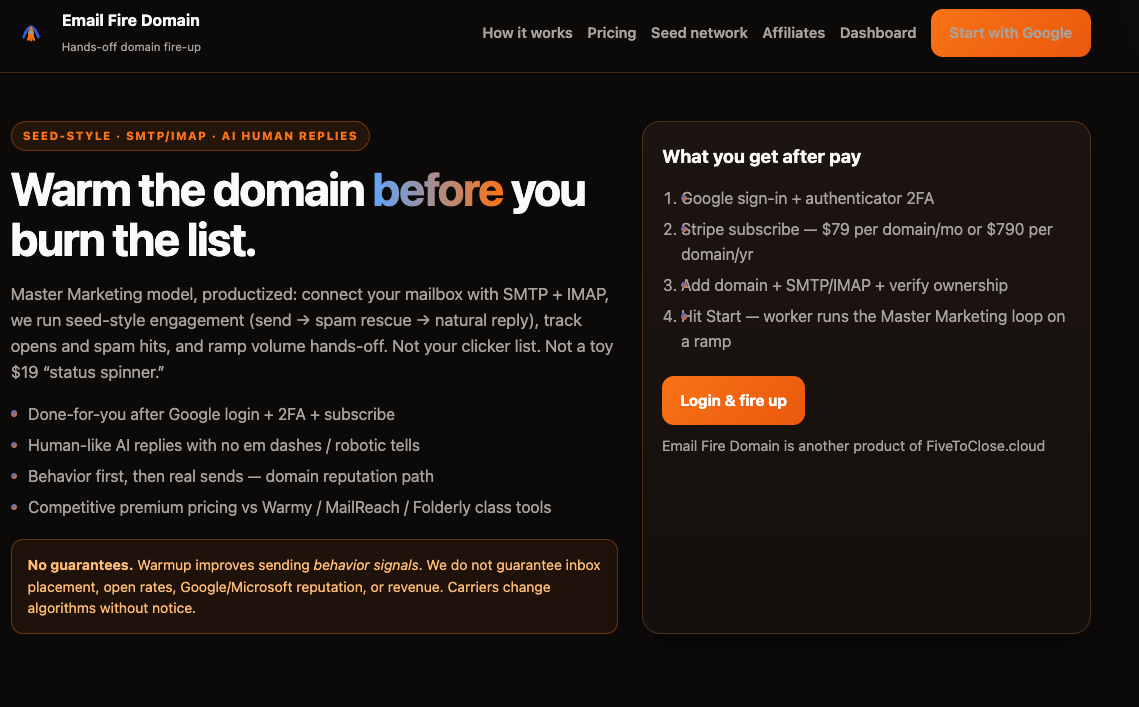 Email Fire Domain screenshot 1