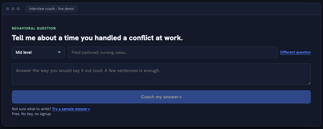 Interview Coach screenshot 1