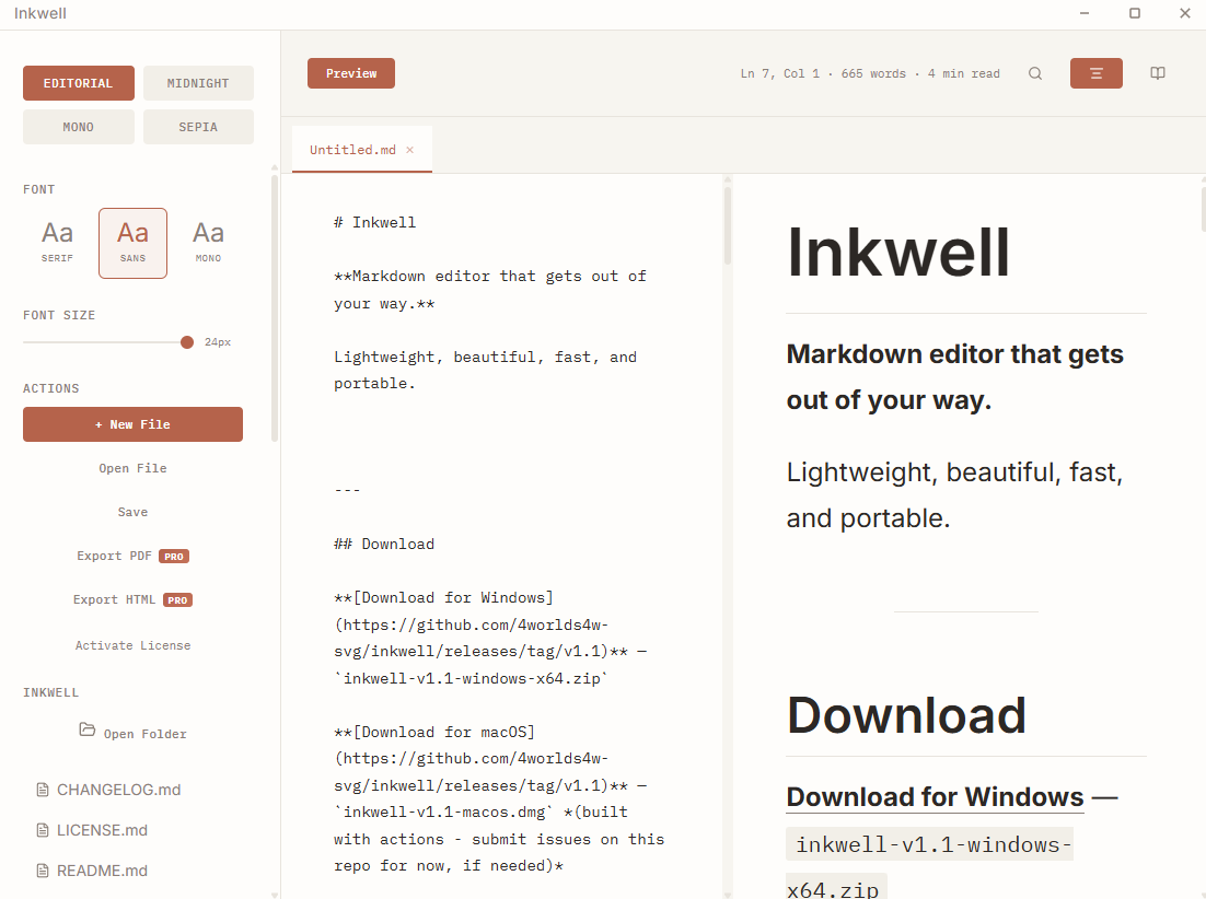 Inkwell screenshot 1