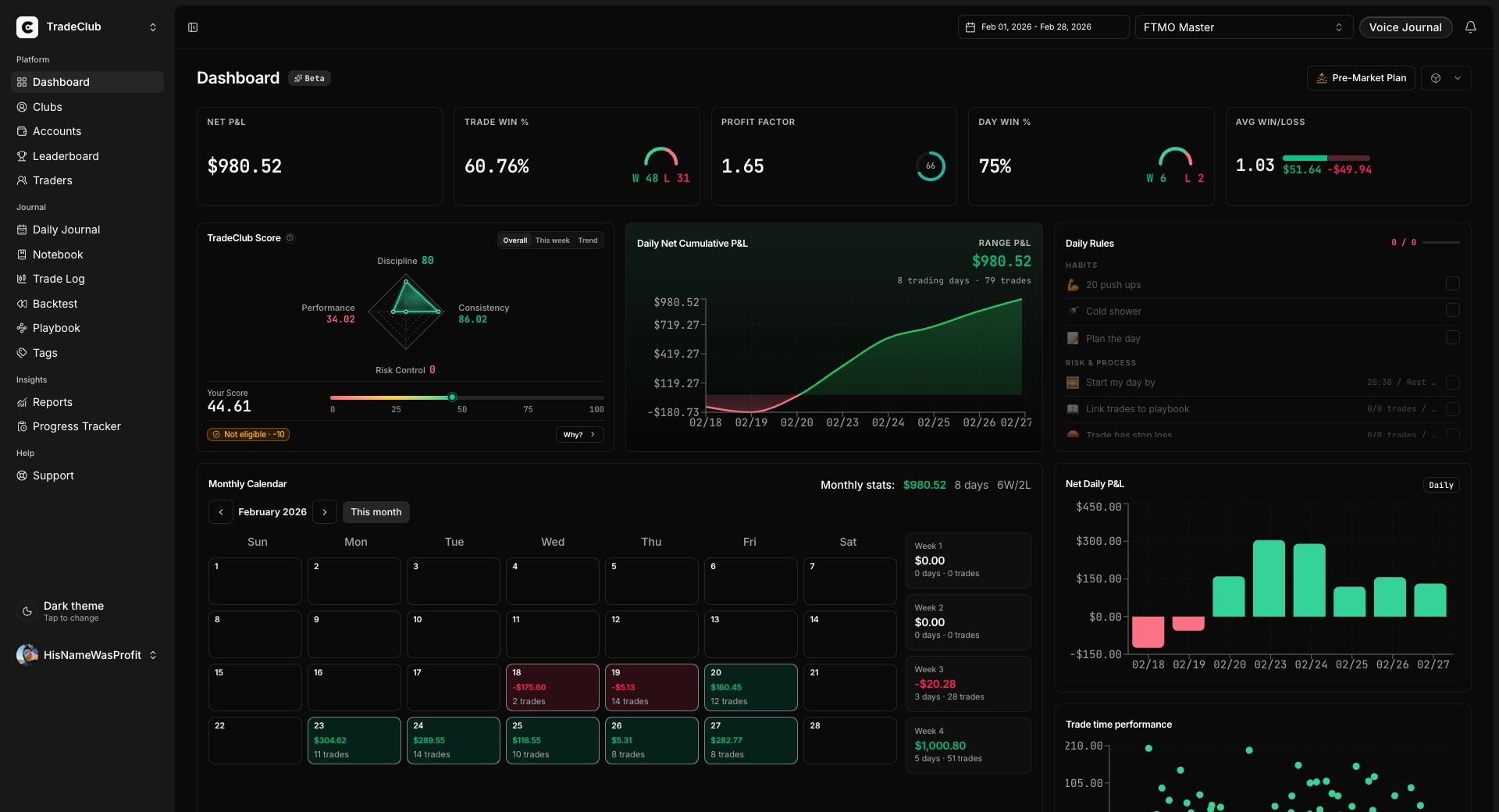 TradeClub screenshot 1