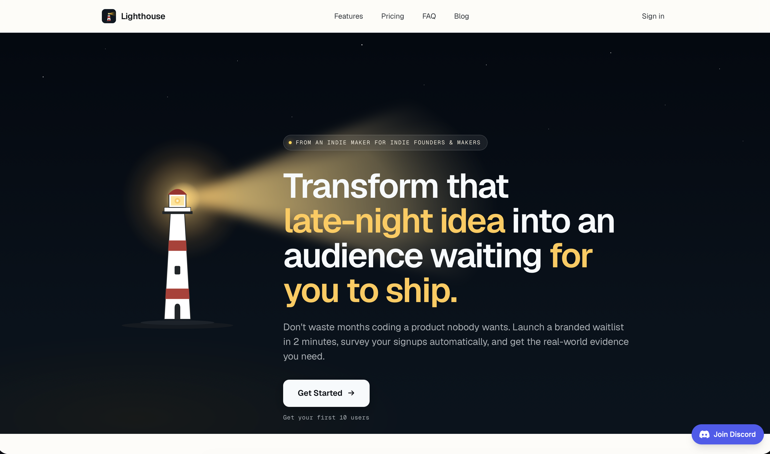 Lighthouse screenshot 1