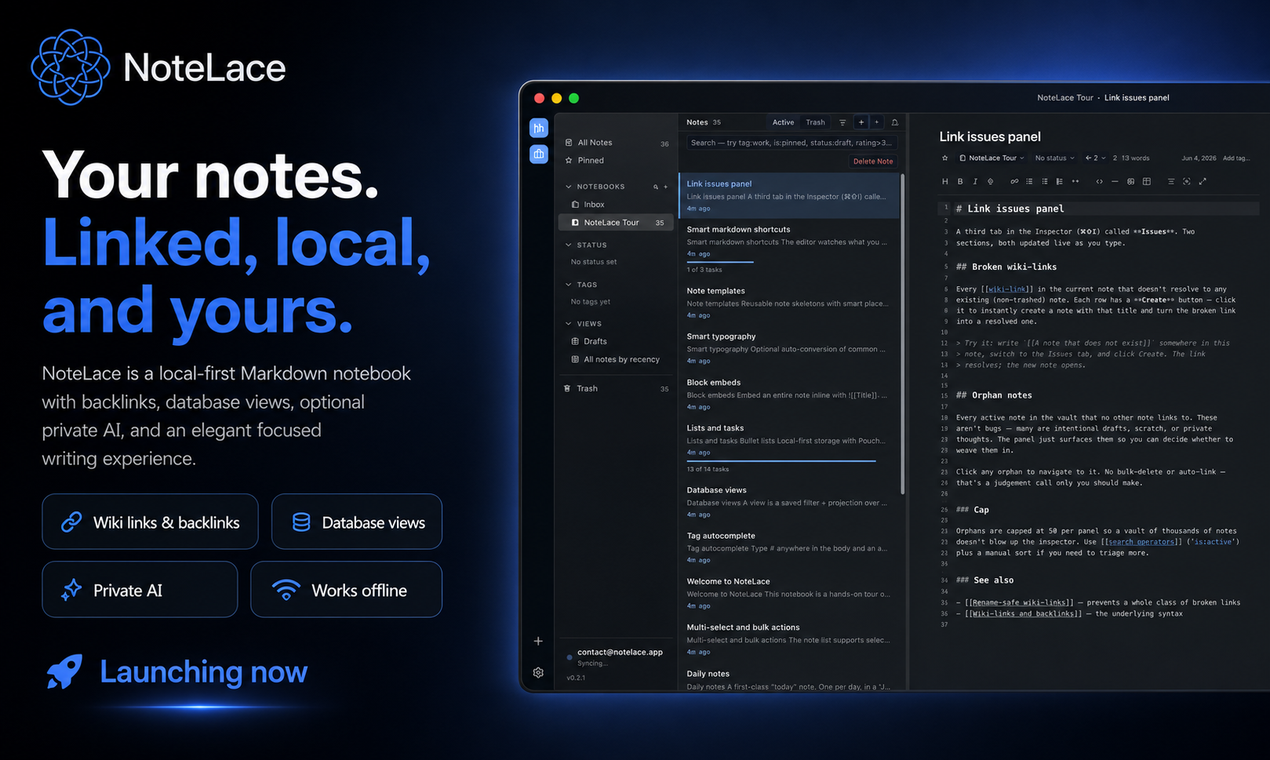Notelace screenshot 1