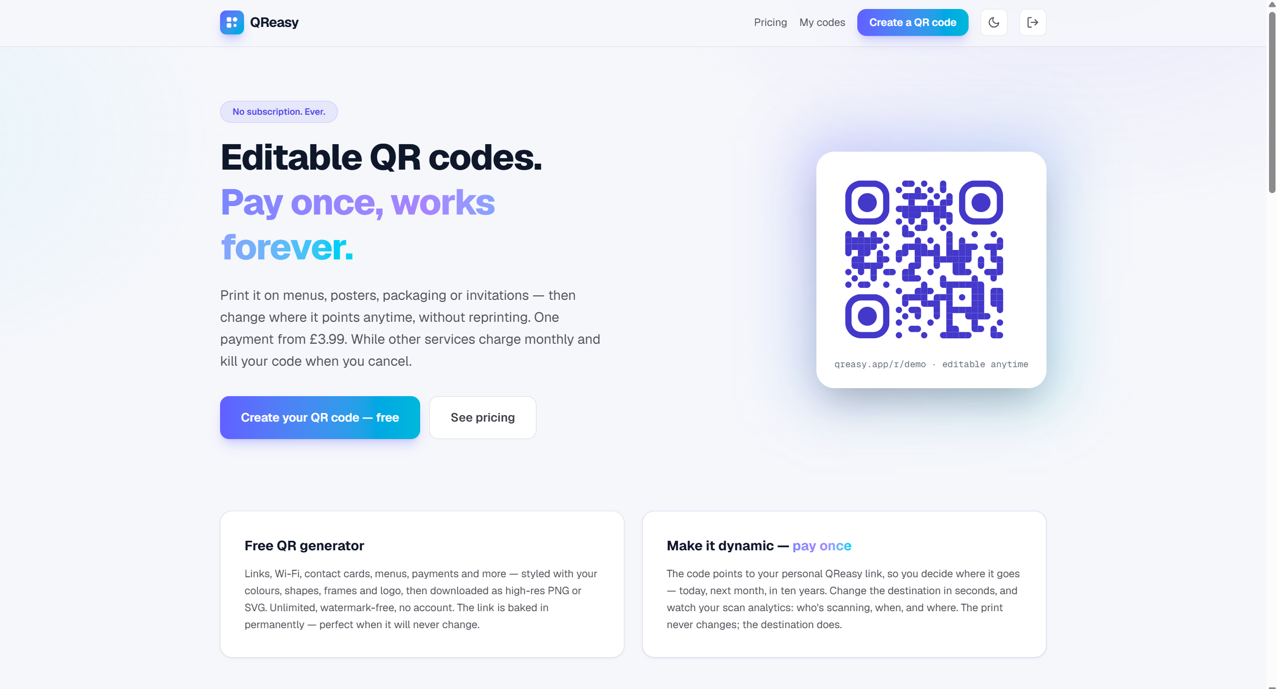 QReasy screenshot 1
