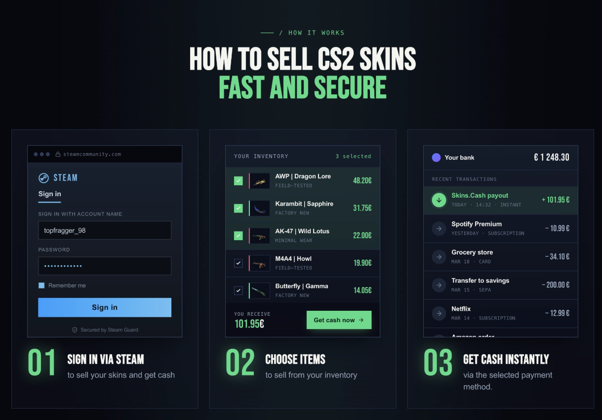 Skins cash screenshot 1