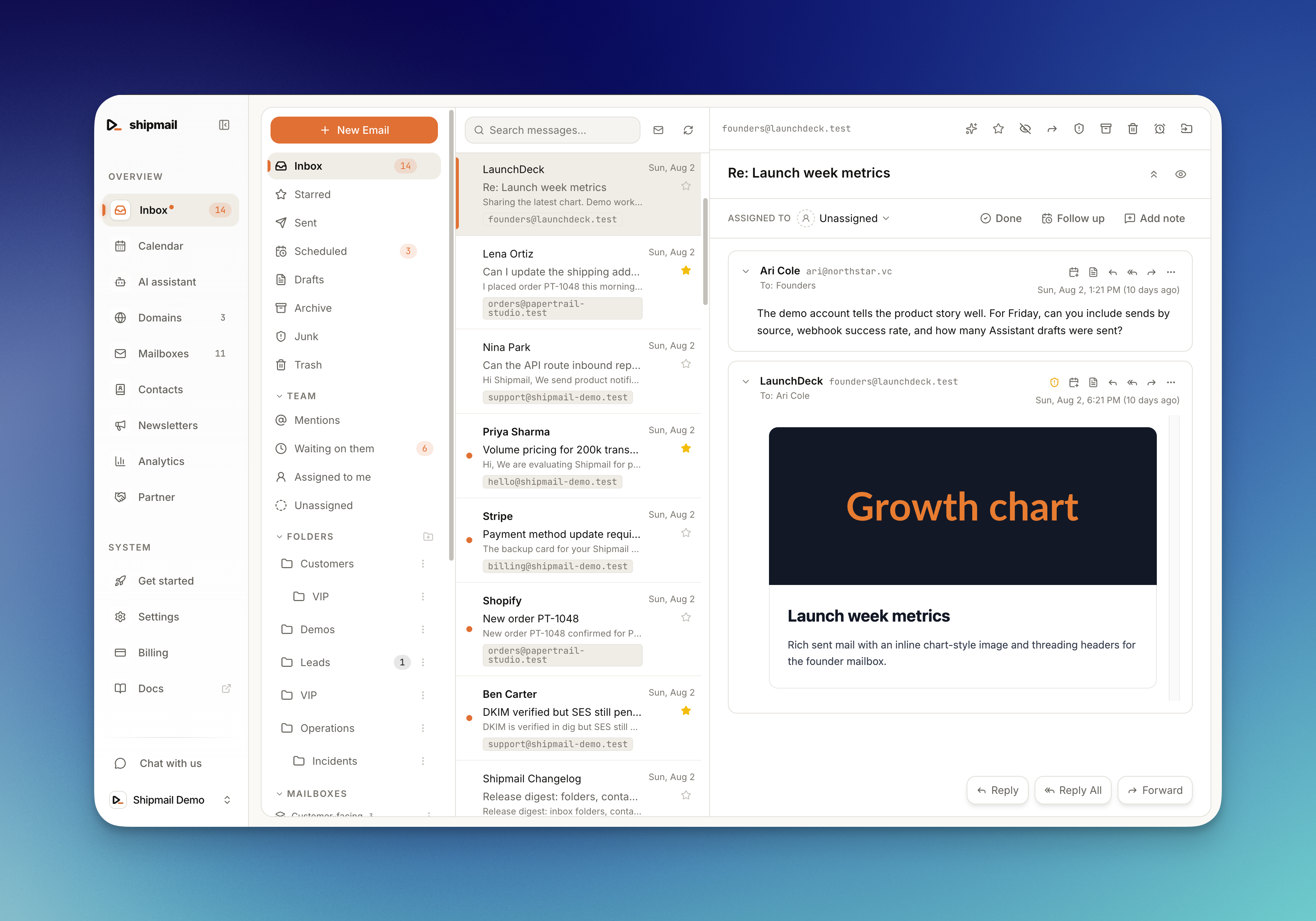 Shipmail screenshot 1